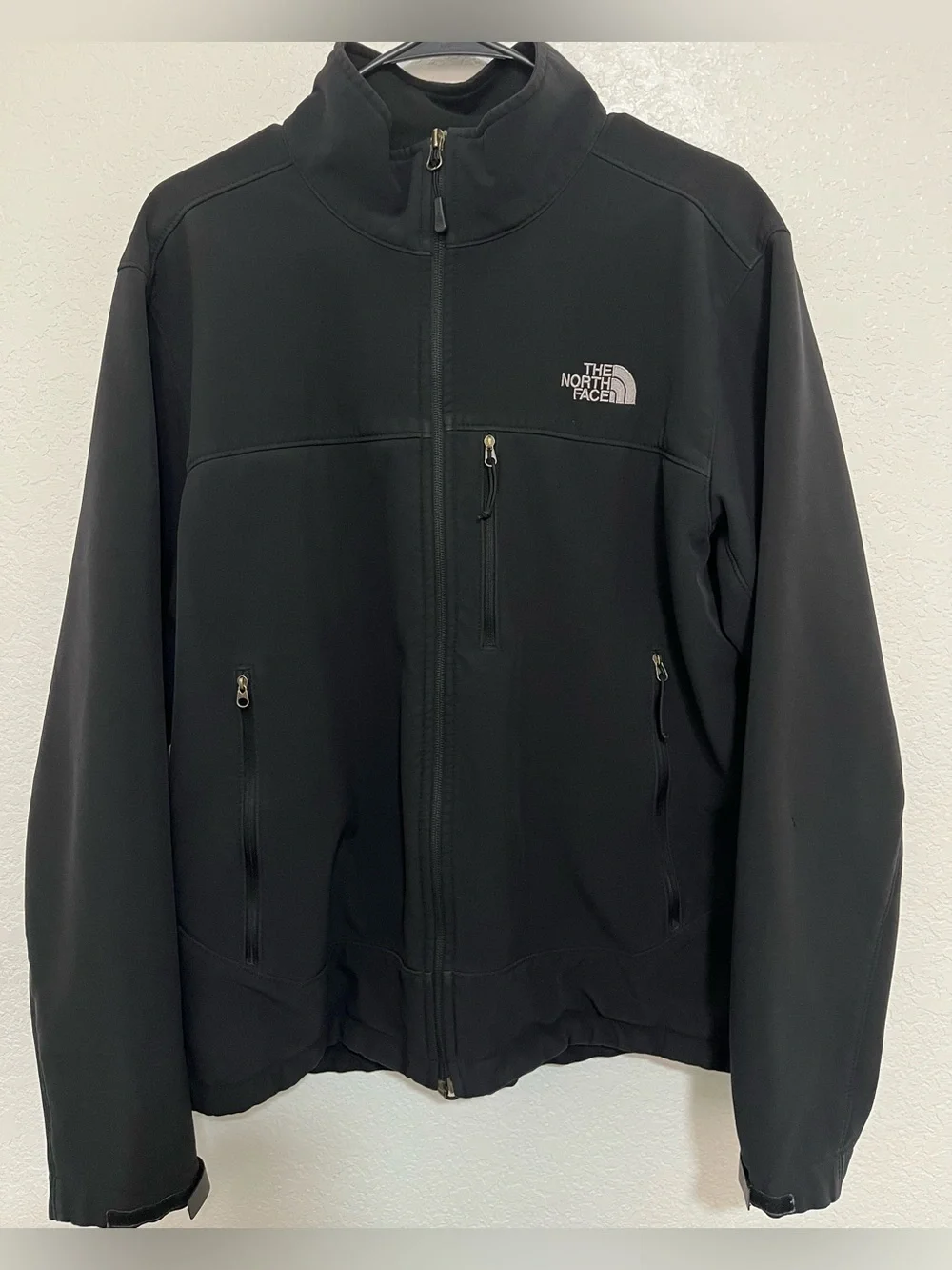 The North Face Men’s Black Soft Shell Jacket Fleece Lined Outdoor Hiking